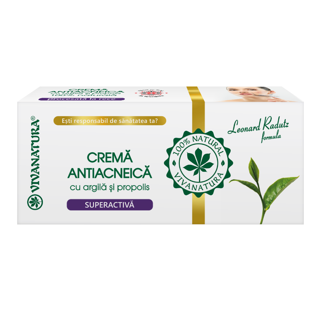 Crema antiacneica, 20 ml, VivaNatura