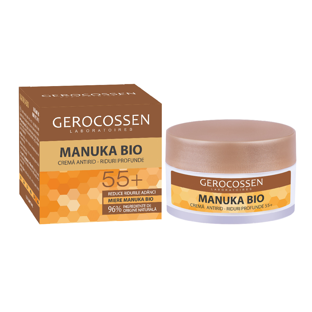 Crema antirid - riduri profunde 55+ Manuka Bio, 50 ml, Gerocossen