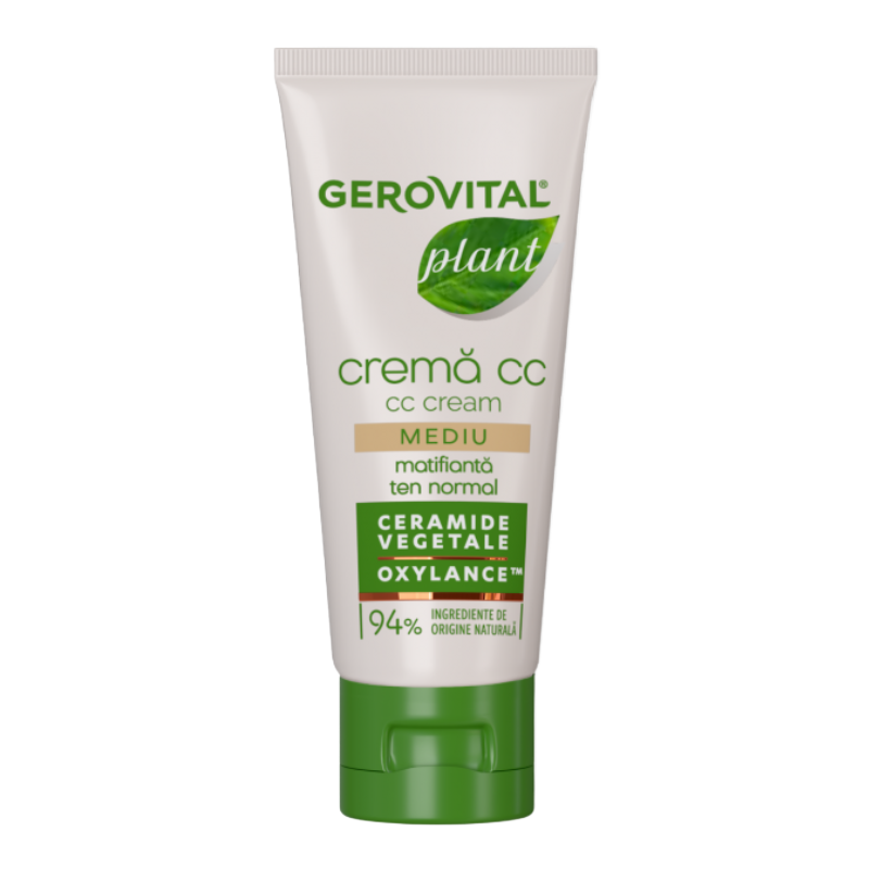 Crema CC nuanta mediu Plant, 30 ml, Gerovital