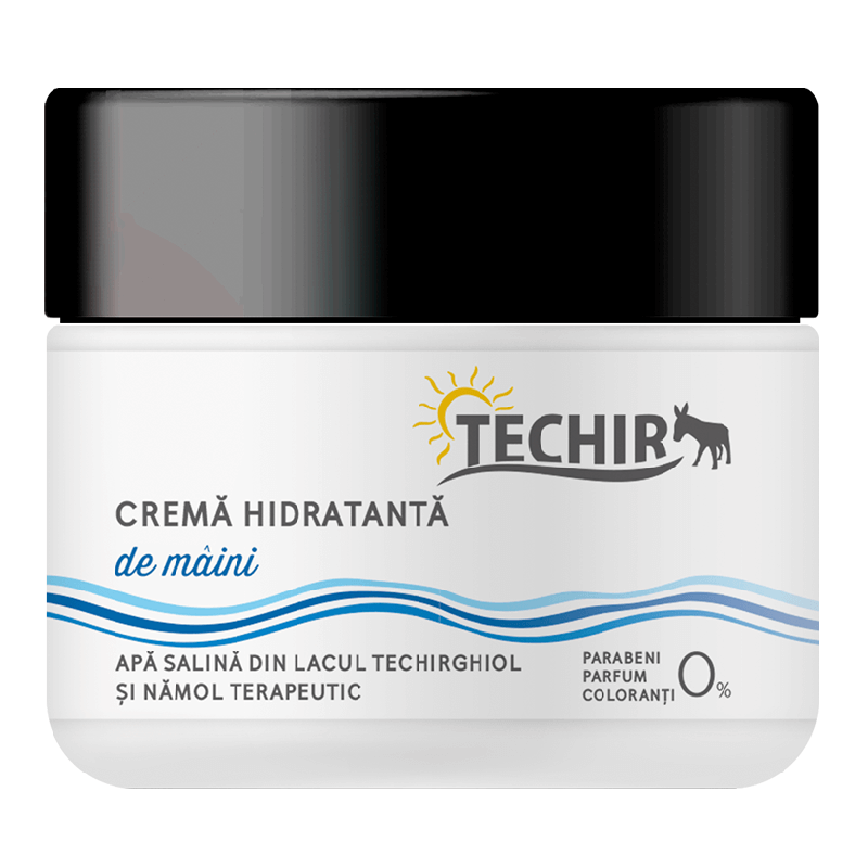 Crema hidratanta de maini cu namol, 50 g, Techir