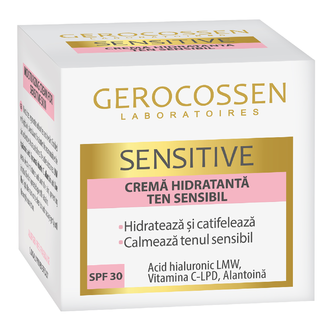 Crema hidratanta ten sensibil SPF30 Sensitive, 50 ml, Gerocossen