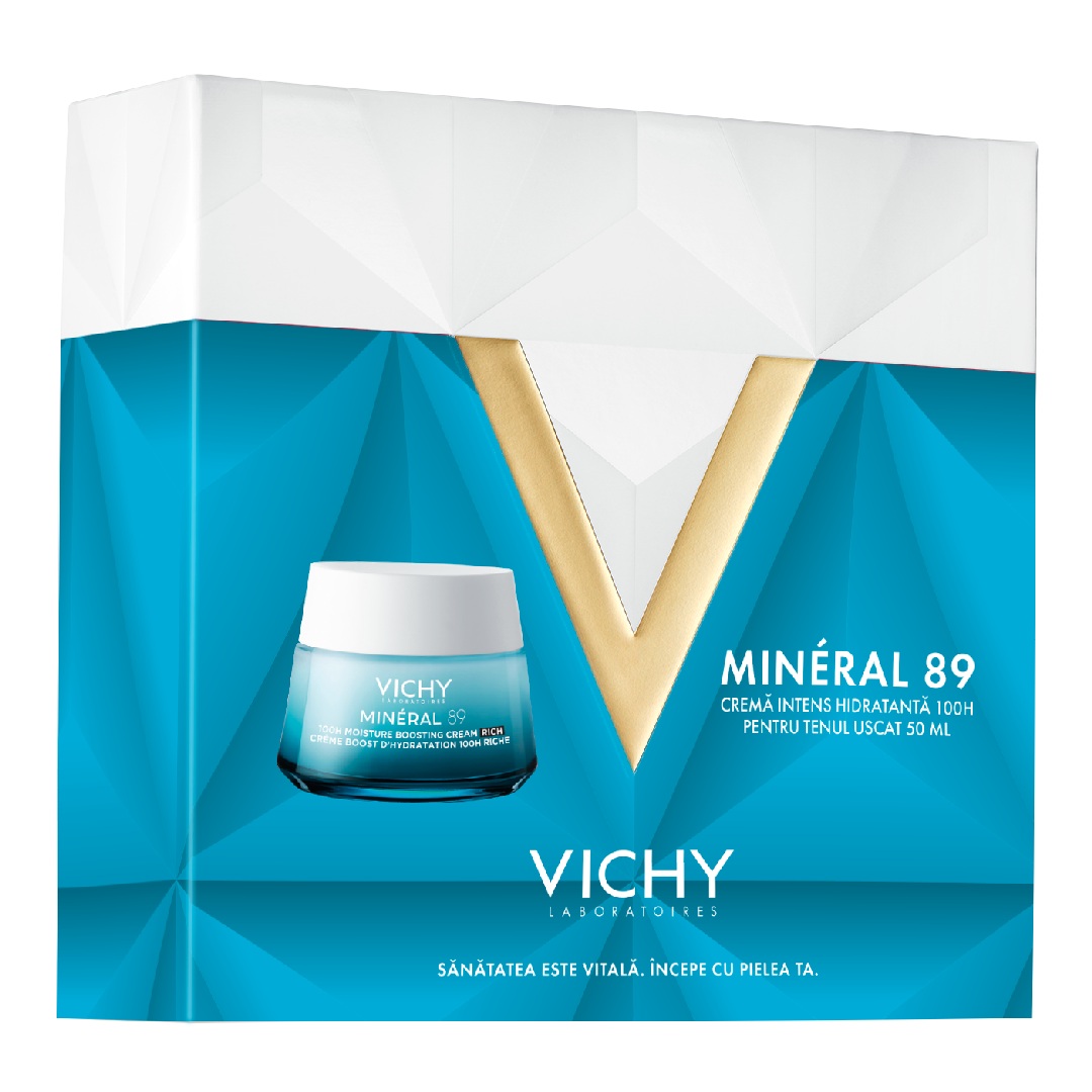 Set Crema intens hidratanta pentru tenul uscat Mineral89, Vichy