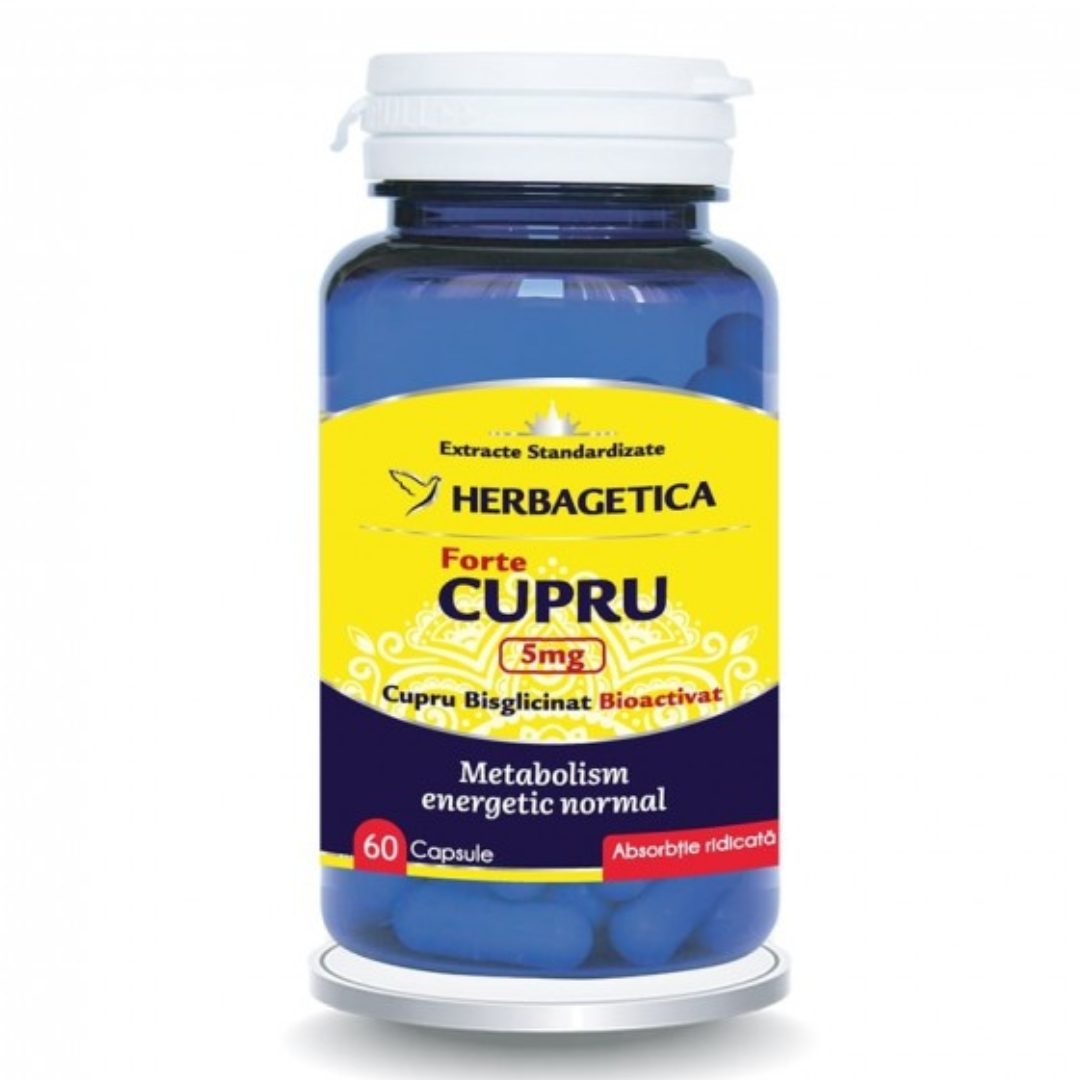 Cupru Forte 5mg, 60 capsule, Herbagetica