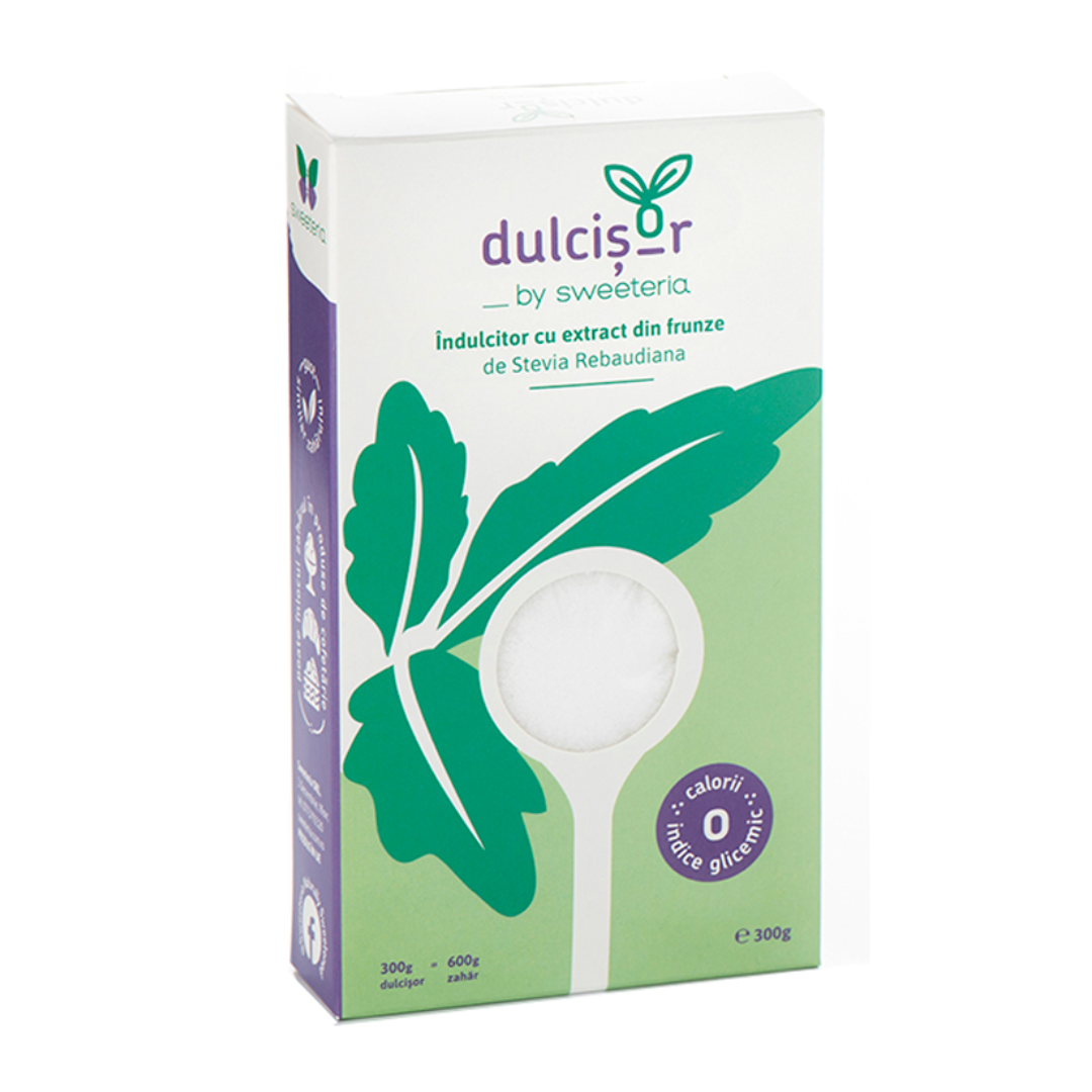 Indulcitor cu extract din frunze de stevia Dulcisor 300 g, Sweeteria