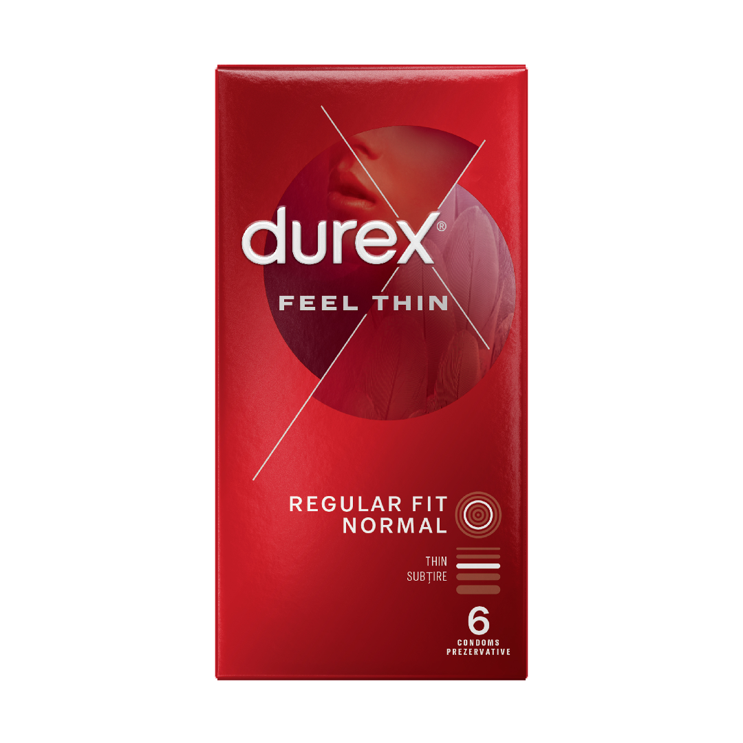 Prezervative Feel Thin, 6 bucati, Durex