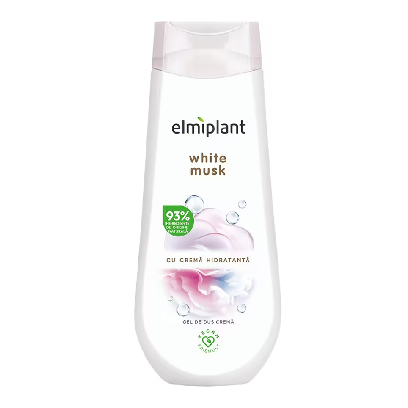 Gel crema de dus Musk alb, 400ml, Elmiplant