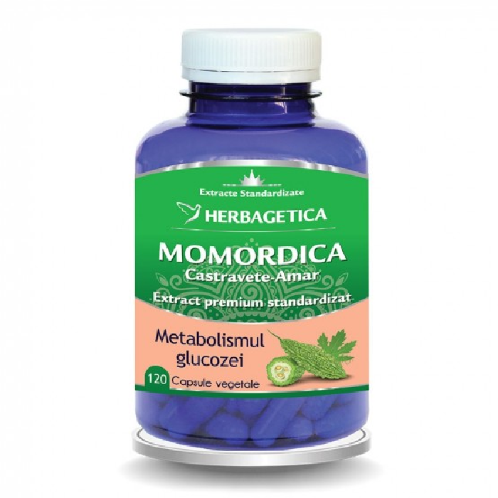 Extract de castravete amar Momordica, 120 capsule, Herbagetica