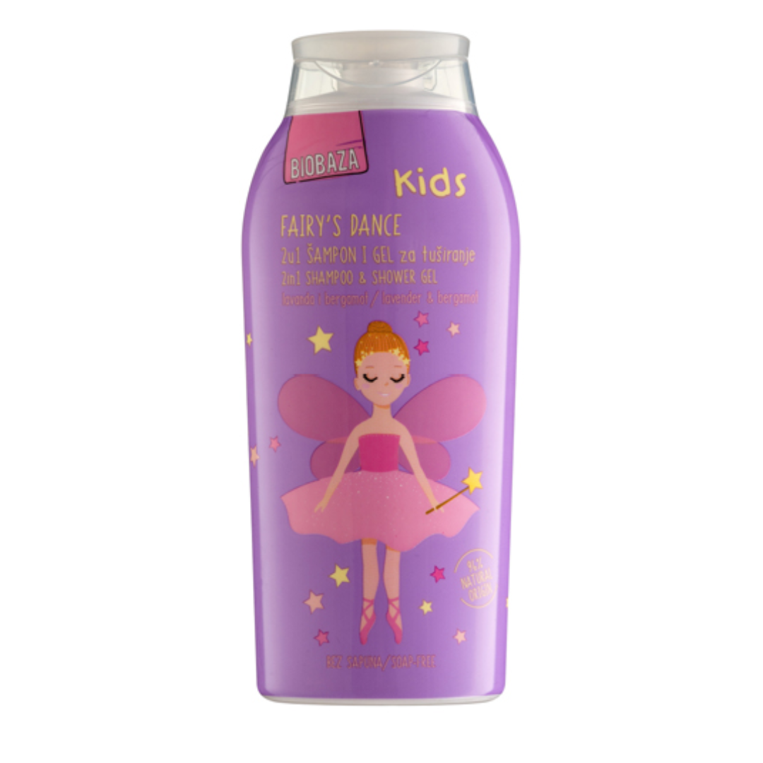 Sampon si gel de dus pentru copii, Fairy\'s Dance, 250 ml, Biobaza