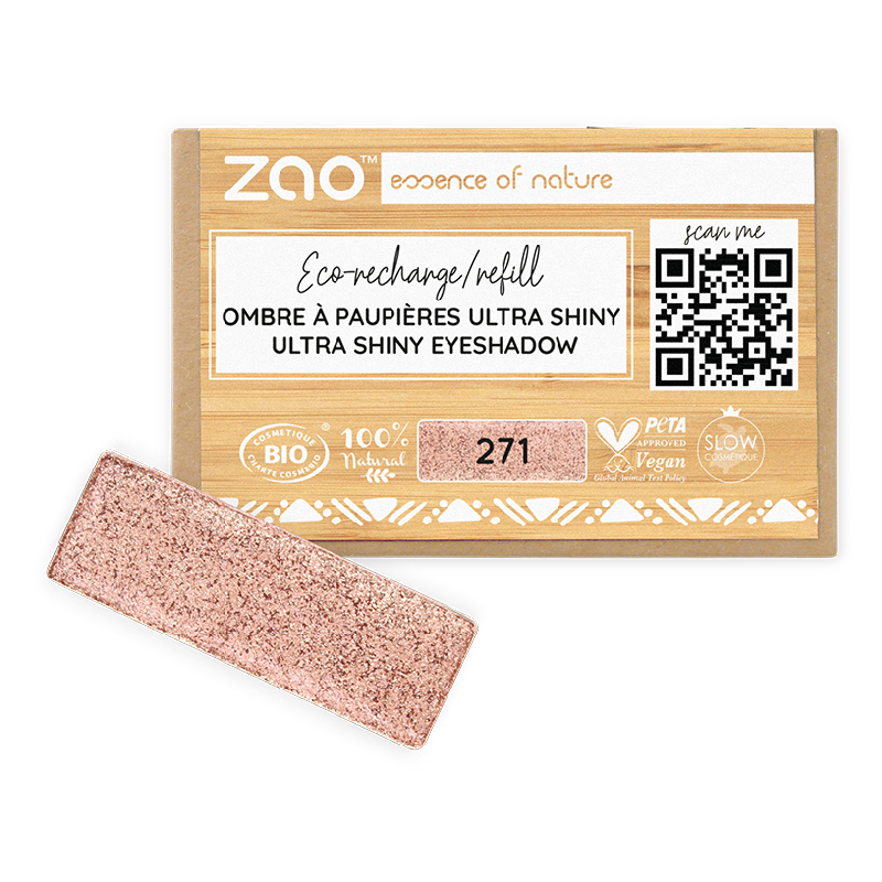 Fard de pleoape, ultra shiny, 271 Pinkish Copper, Zao