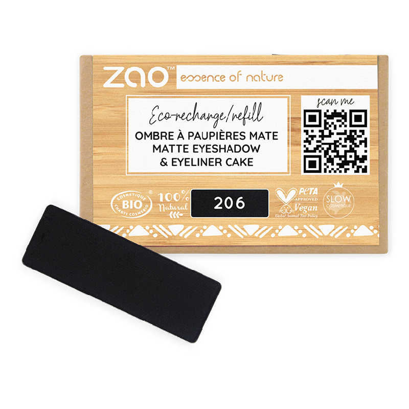 Fard de pleoape mat, 206 Black, Zao