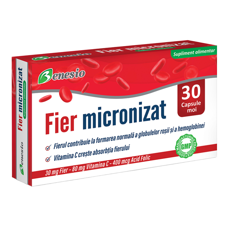 Fier micronizat, 30 capsule moi, Benesio