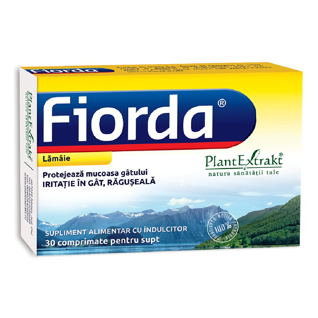 Fiorda cu aroma de lamaie, 30 comprimate, Plant Extrakt