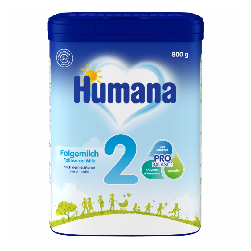 Formula de lapte de continuare 2, +6 luni, 800 g, Humana