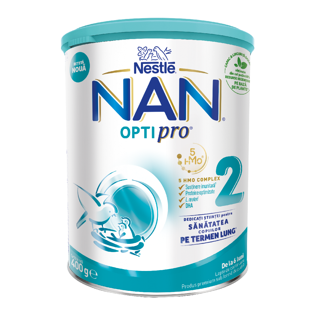 Nan 2 Optipro HMO, 6+ luni, 400 g, Nestle