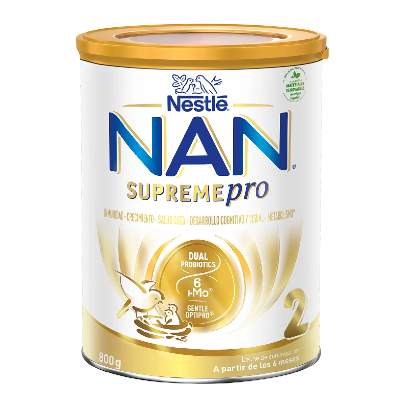 Formula de lapte praf Nan 2 Supreme Pro, +6 luni, 800 g, Nestle