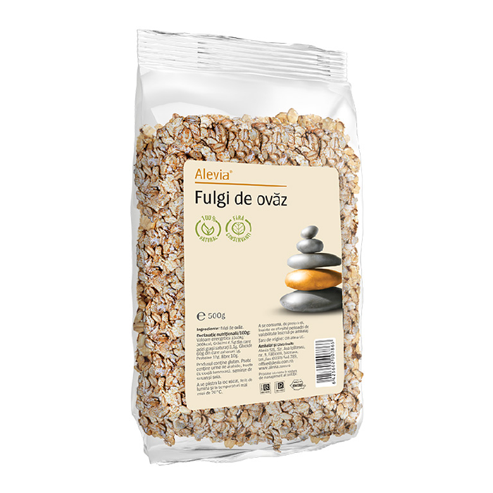 Fulgi de ovaz, 500 g, Alevia