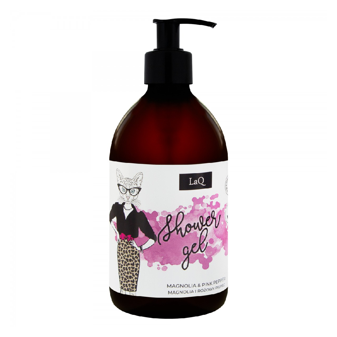 Gel de dus magnolie si piper roz, 500 ml LaQ