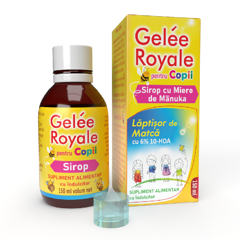 Gelee Royale copii sirop manuka, 150 ml, Justin Pharma