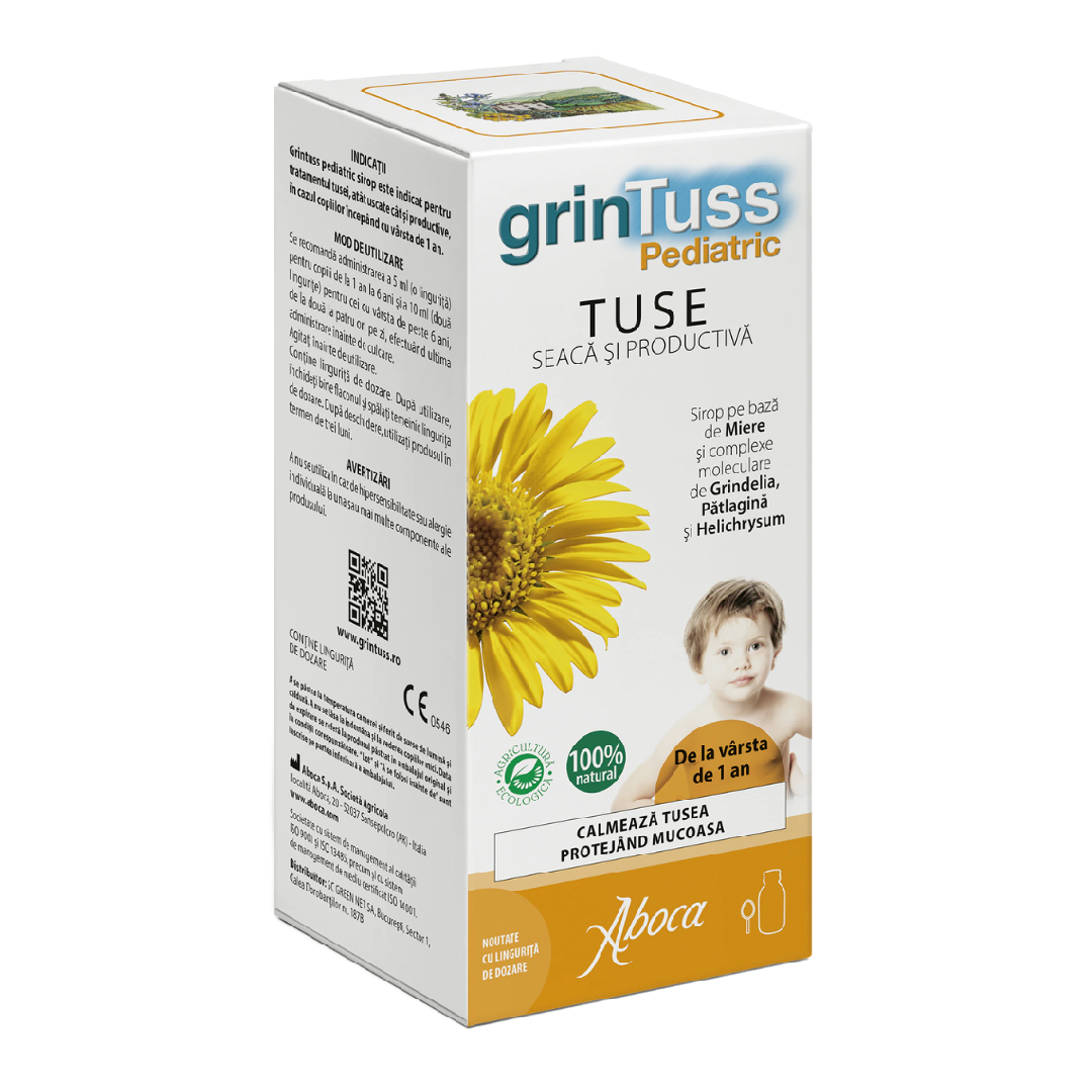 Grintuss Pediatric sirop de tuse, 180ml, Aboca