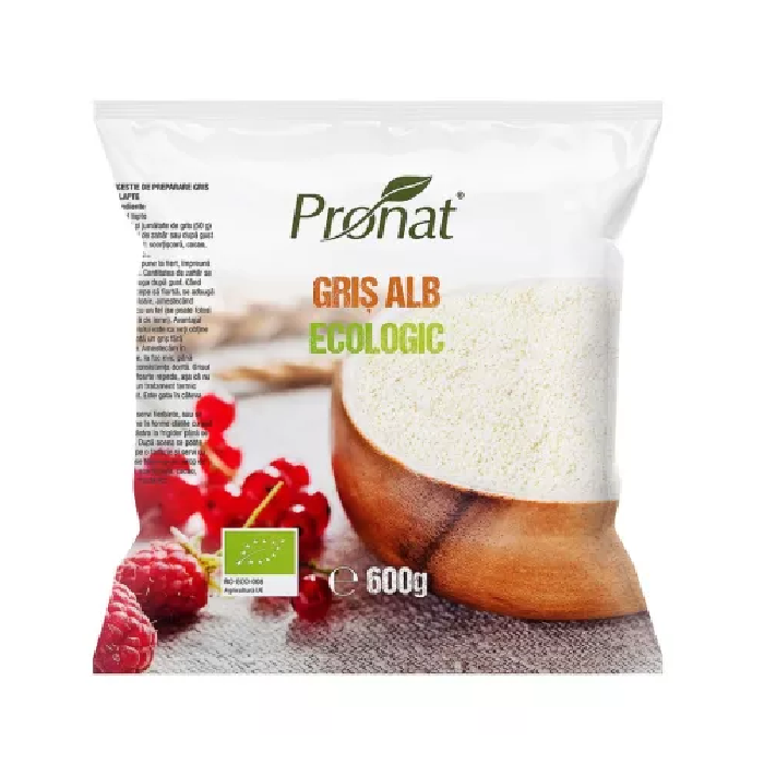 Gris alb Bio, 600g, Pronat