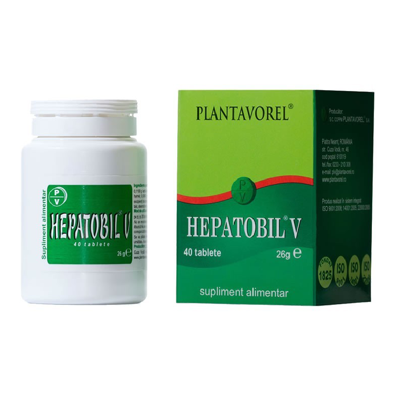 Hepatobil V, 40 tablete, Plantavorel