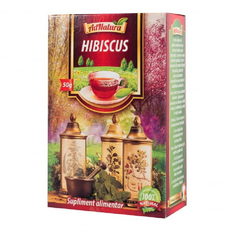 Ceai de hibiscus, 50 g, AdNatura