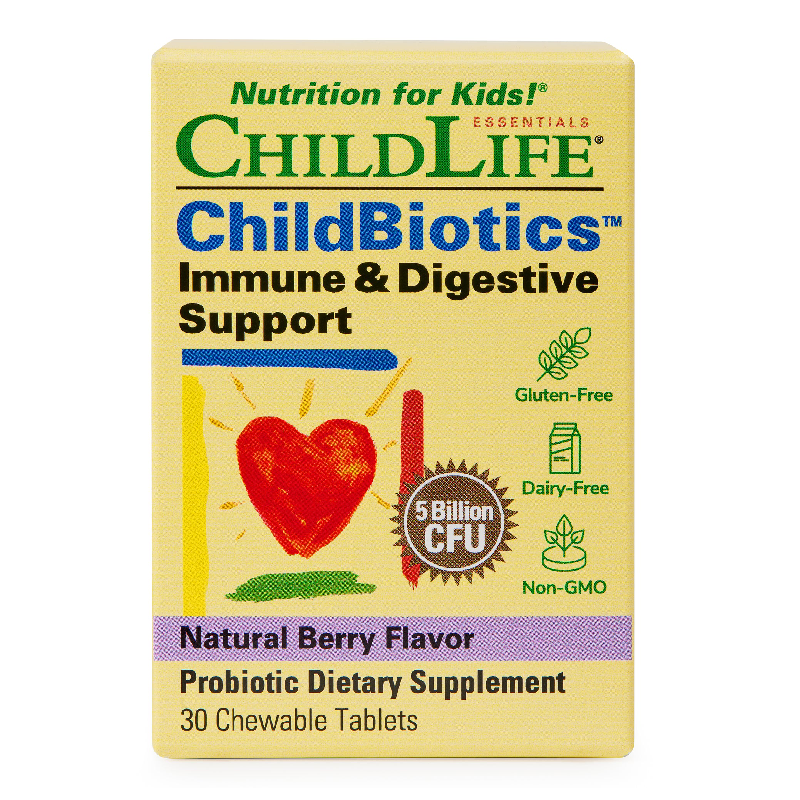 ChildBiotics Immune and Digestive Support Childlife Essentials, 30 tablete masticabile, Secom