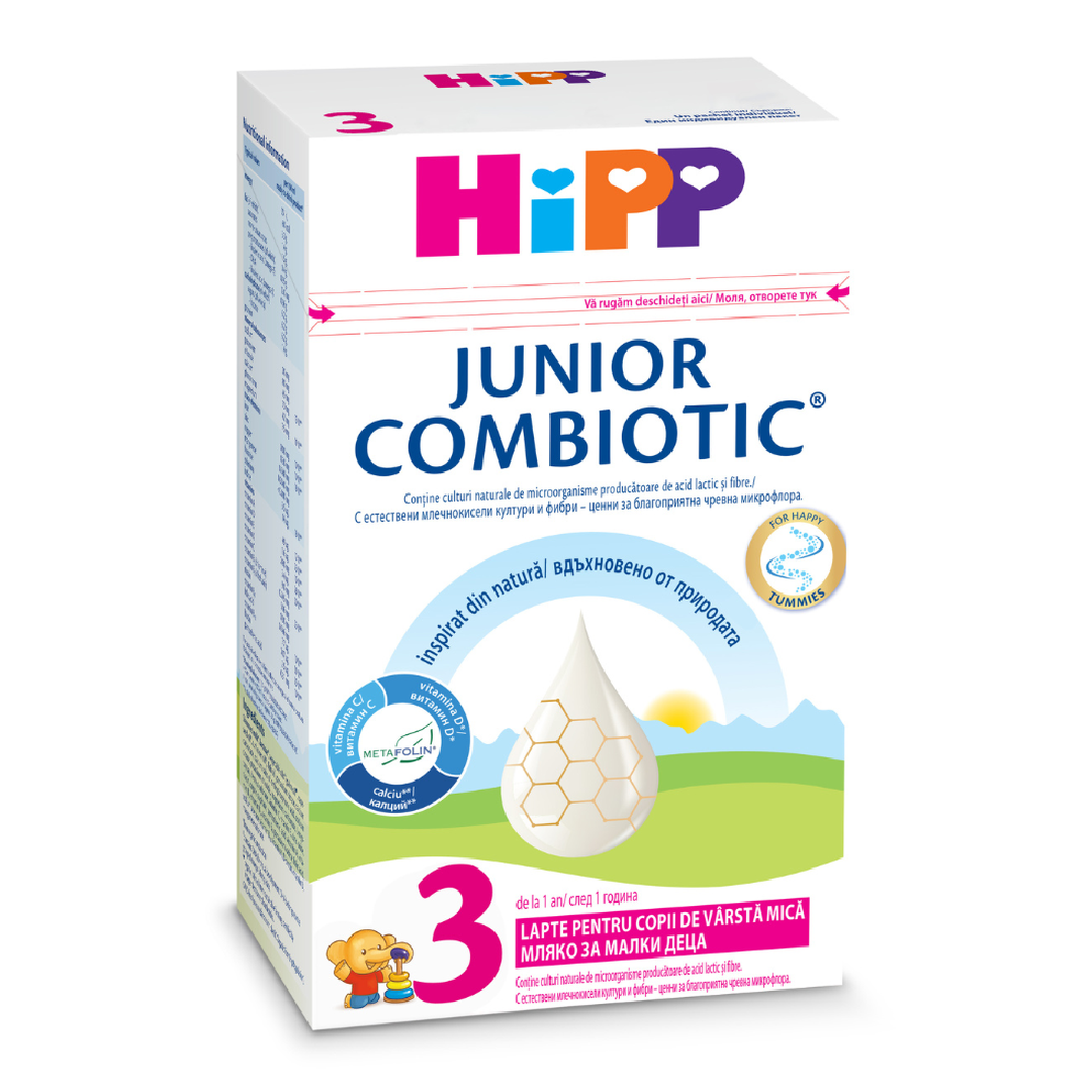 Lapte praf formula de crestere Junior Combiotic 3, 1an+, 500g, Hipp