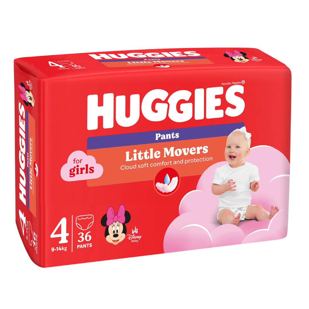 Scutece chilotel, Fetite, Marimea 4, 9-14 kg, 36 bucati, Huggies