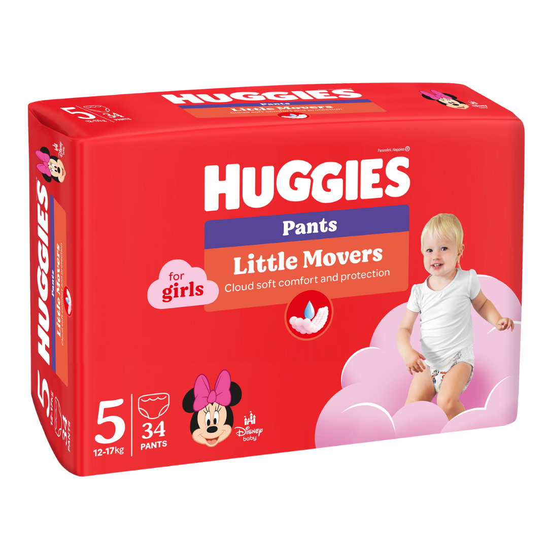 Scutece chilotel, Fetite, Marimea 5, 12-17 kg, 34 bucati, Huggies