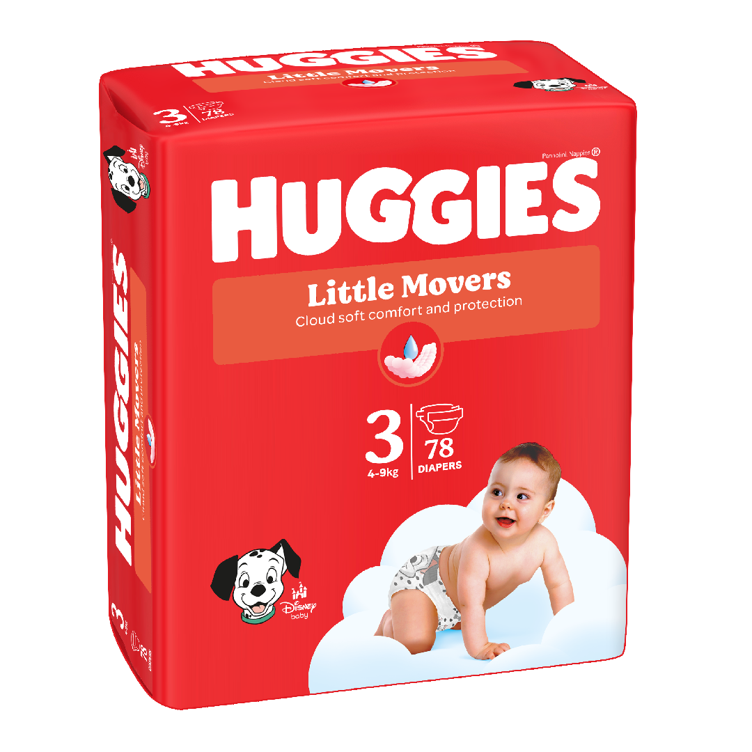 Scutece Ultra Comfort, Nr.3, 4-9kg, 78 bucati, Huggies