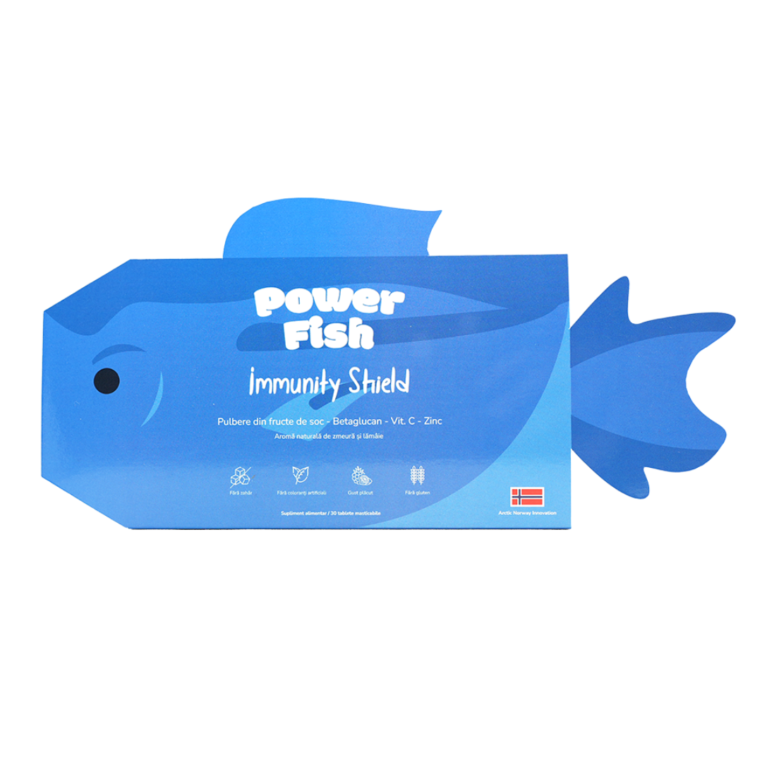 Immunity Shield pentru baieti, 30 jeleuri, PowerFish