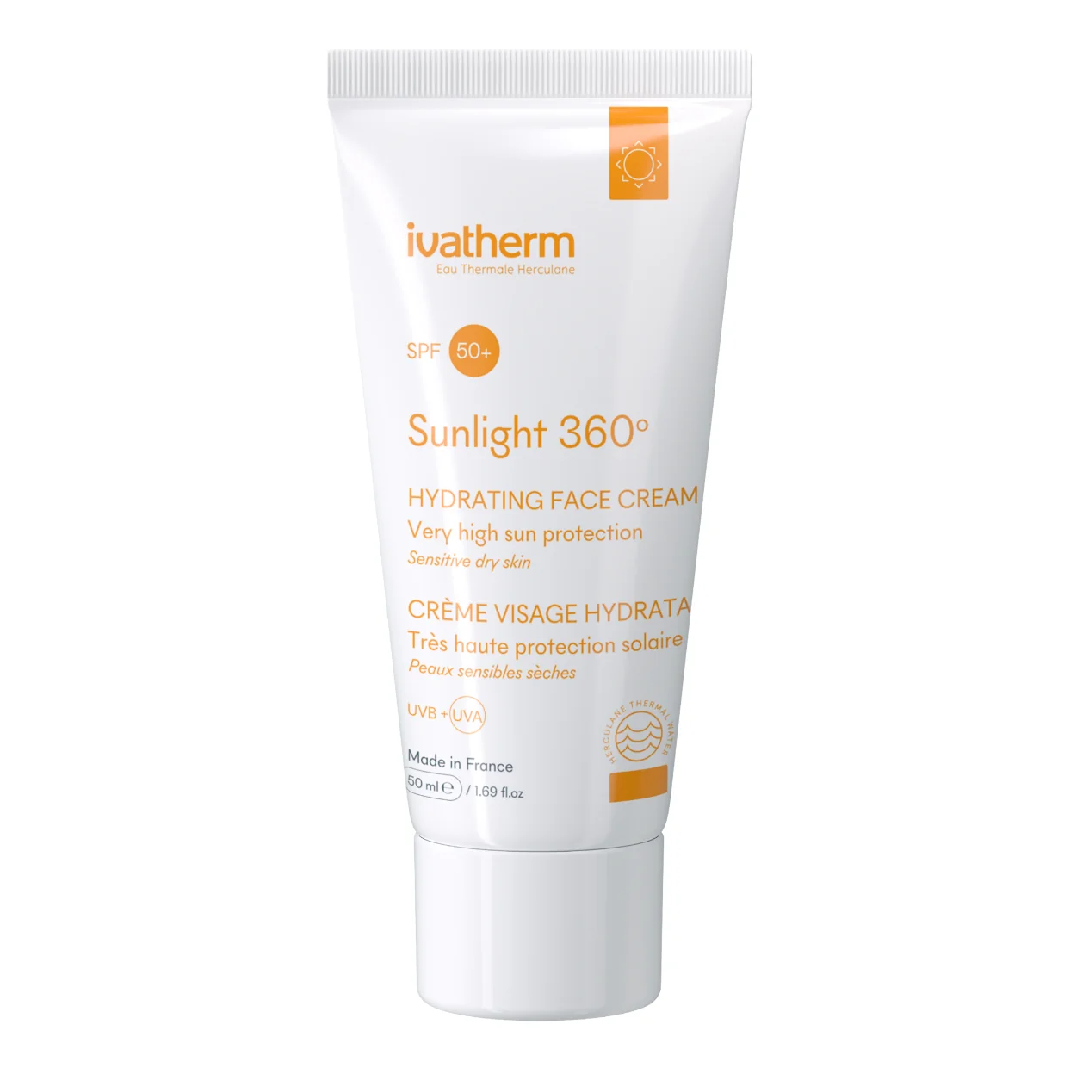 Crema hidratanta pentru fata cu protectie solara foarte ridicata Sunlight 360° SPF50+, 50 ml, Ivatherm