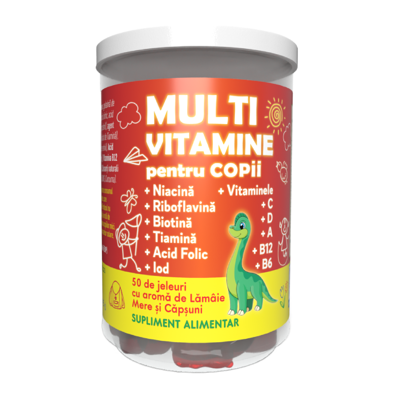 Multivitamine pentru Copii, 50 de jeleuri, Justin Pharma