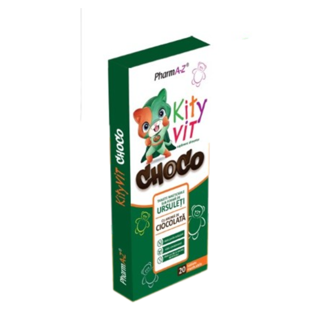 Kityvit Choco, 20 ursuleti masticabili, PharmA-Z