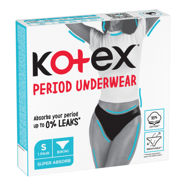 Chiloti menstruali reutilizabili, marime S, 1 bucata, Kotex