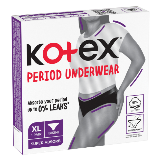 Chiloti menstruali reutilizabili, marime XL, 1 bucata, Kotex