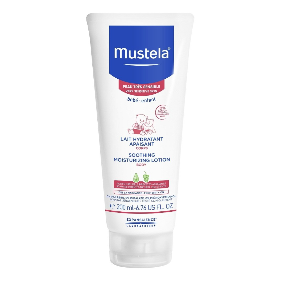 Lapte hidratant calmant pentru piele sensibila, 200 ml, Mustela