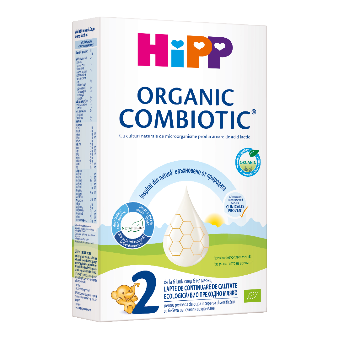 Lapte praf formula de continuare Bio Combiotic 2, +6 luni, 300g, Hipp