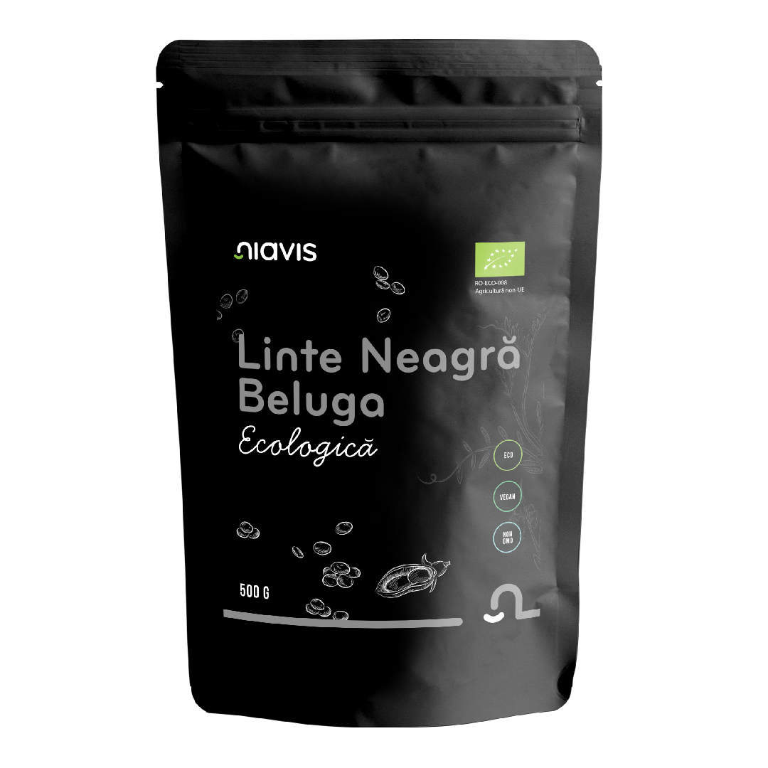 Linte neagra Beluga Bio, 500 g, Niavis