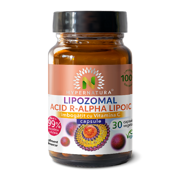 Lipozomal Acid R-Alpha-Lipoic, 30 capsule vegetale, Hypernatura