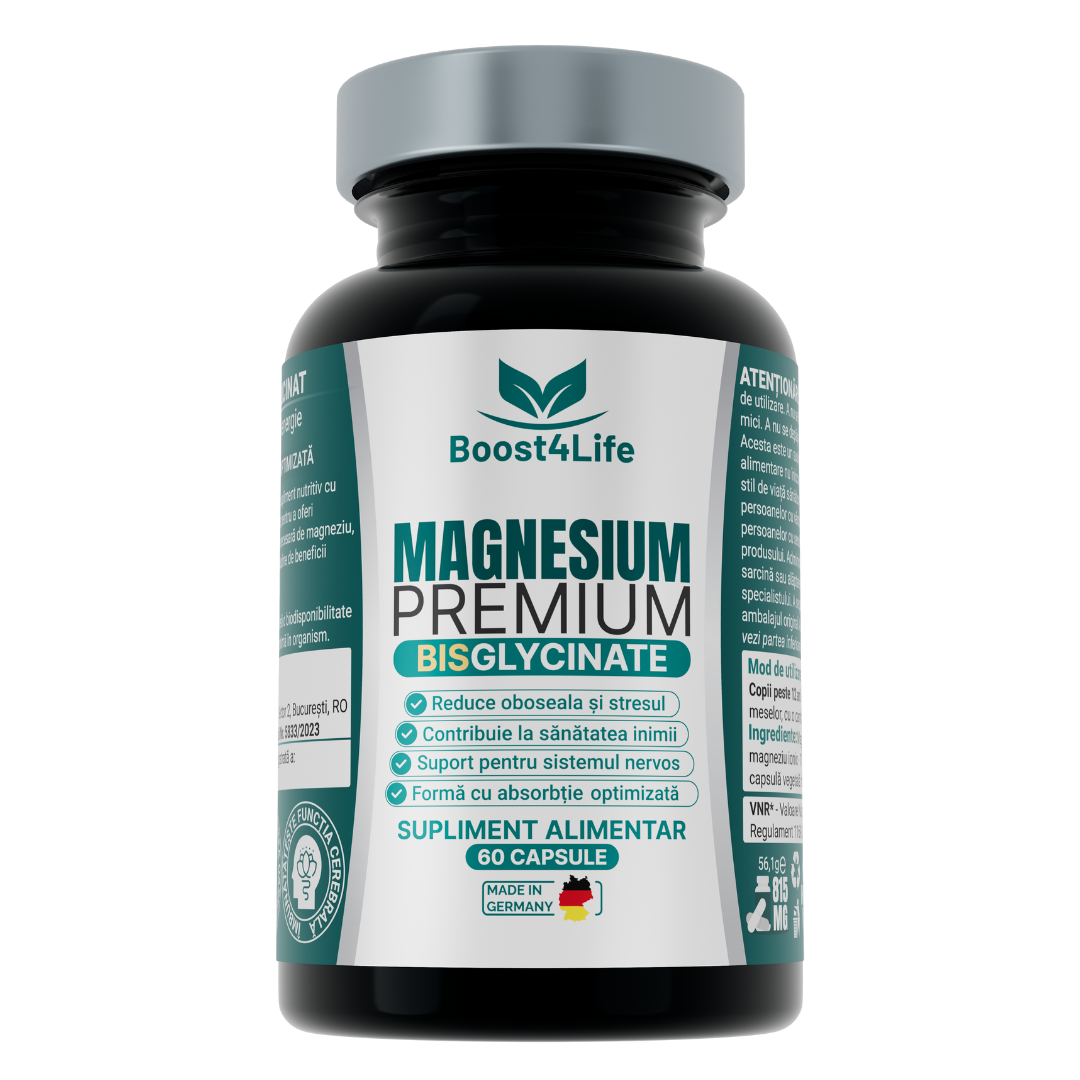 Magneziu Bisglicinat Premium, 60 capsule, Boost4Life