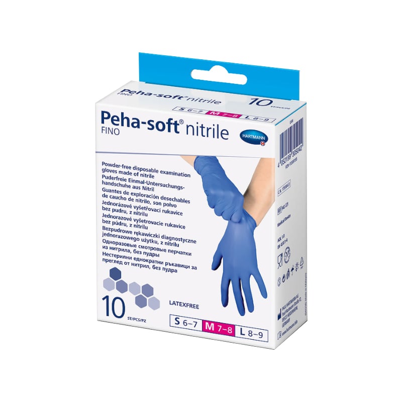 Manusi HartMann Peha-Soft Nitrile FINO M x 10 buc/cutie