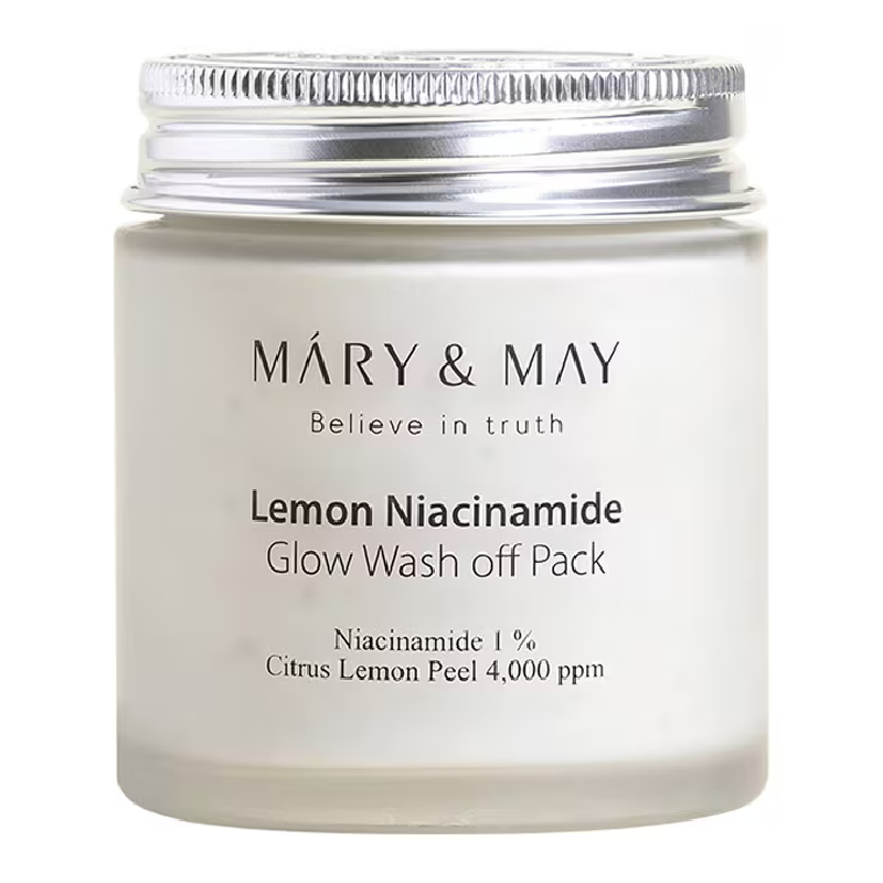 Masca cu extract de lamaie si niacinamide Glow Mask, 125g, Mary and May