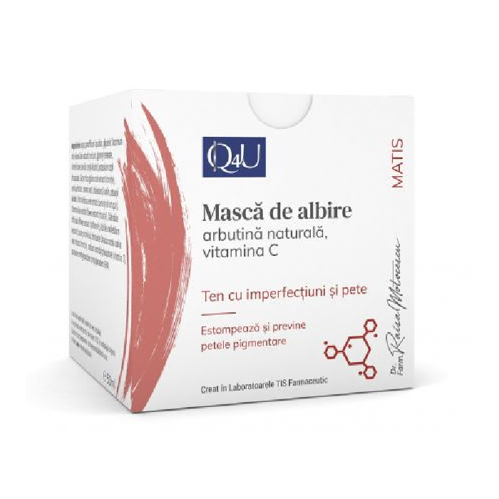 Masca de albire Q4U, 50 ml, Tis Farmaceutic