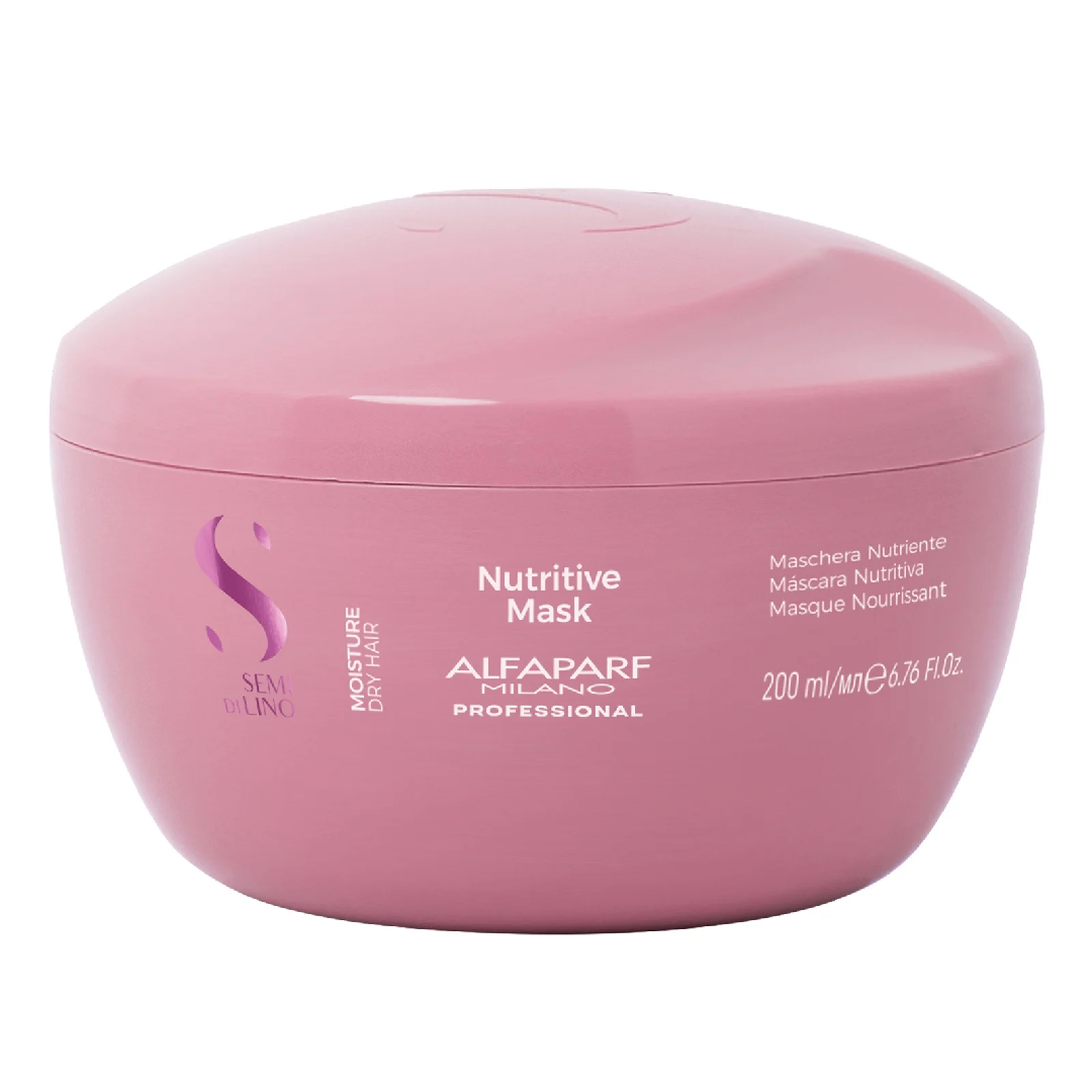 Masca pentru hidratare fara sulfati Semi di Lino Moisture Nutritive Mask, 200 ml, Alfaparf