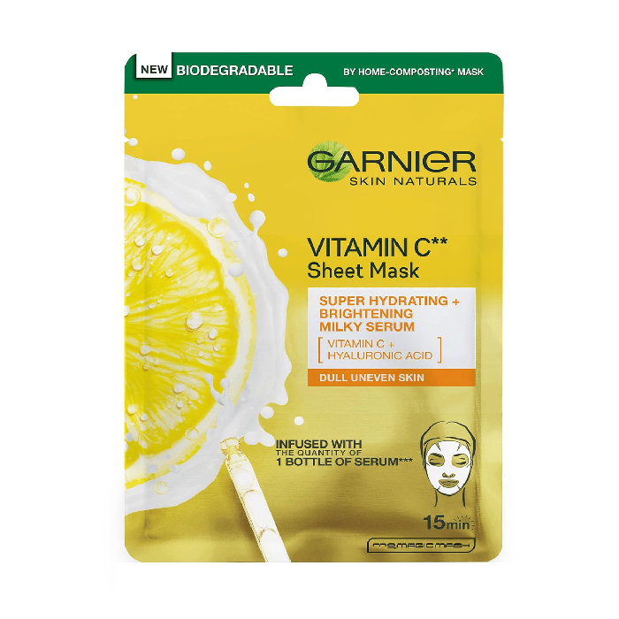 Masca servetel cu vitamina C Skin Naturals, 28 g, Garnier