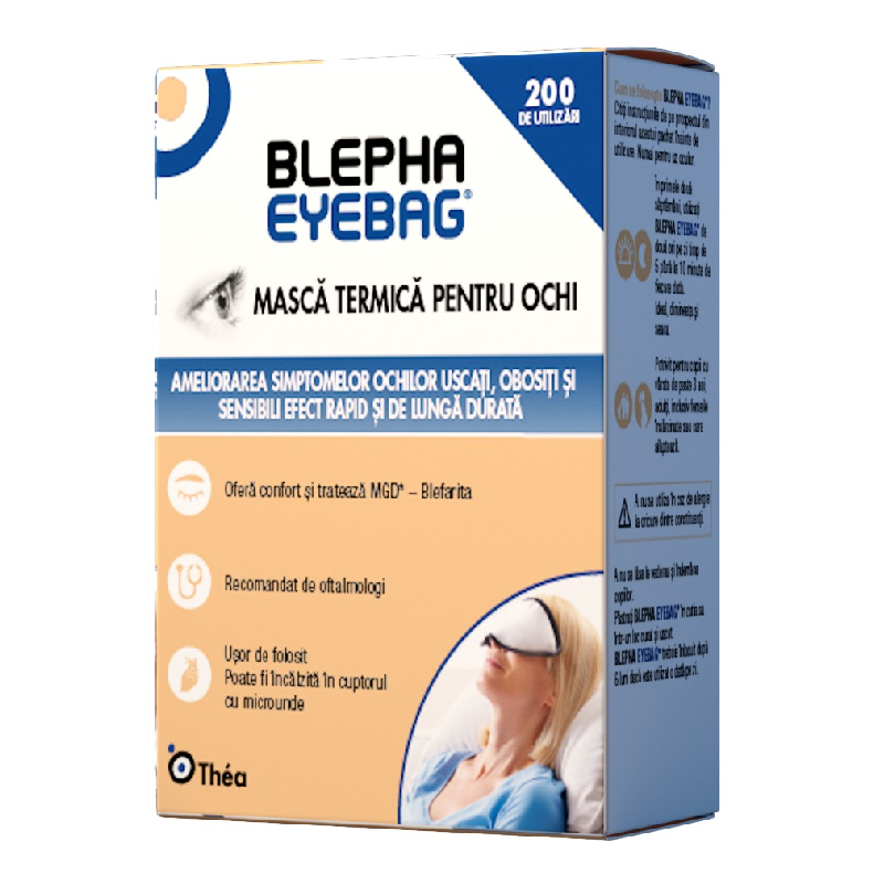 Masca termica reutilizabila pentru ochi Blepha EyeBag, 1 bucata, Laboratoires Théa