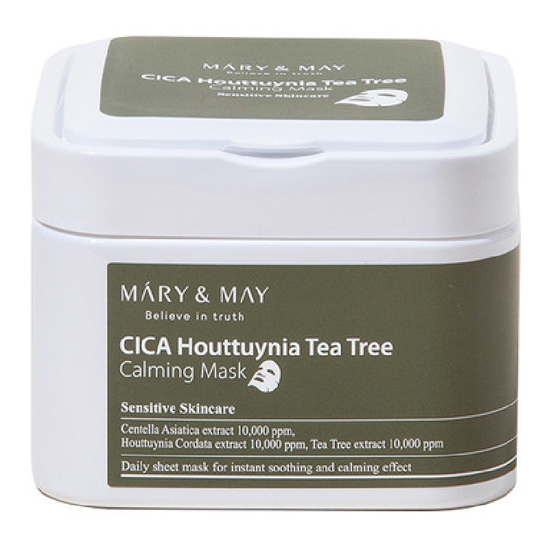 Masca tip servetel CICA Houttuynia Tea Tree, 30 bucati, Mary and May