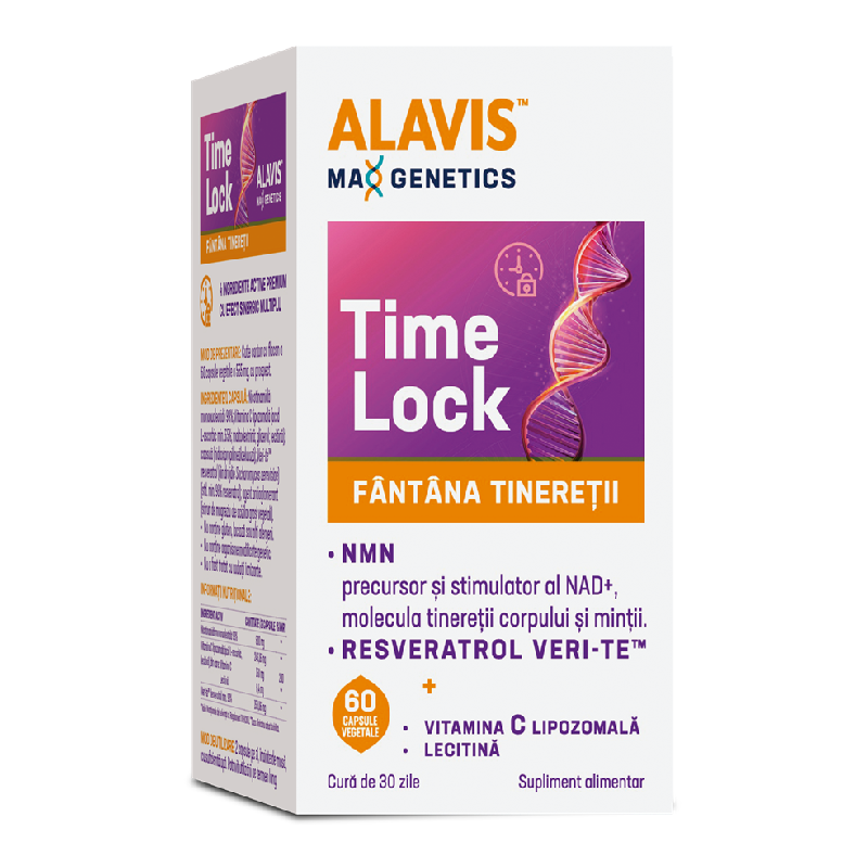 Max Genetics NMN TimeLock, 60 capsule vegetale, Alavis Maxima